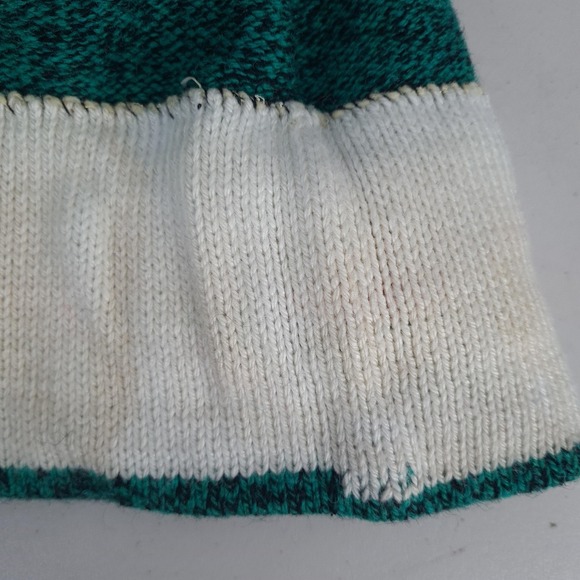 Vintage LL Bean Husky Dog Wool Hat One Size Green Beanie Lined USA Winter 90s - Picture 14 of 16